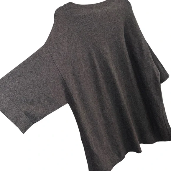 Eileen Fisher Wool Oversized Sweater Gray large dolman Poncho Sweater Bo… - Picture 3 of 6